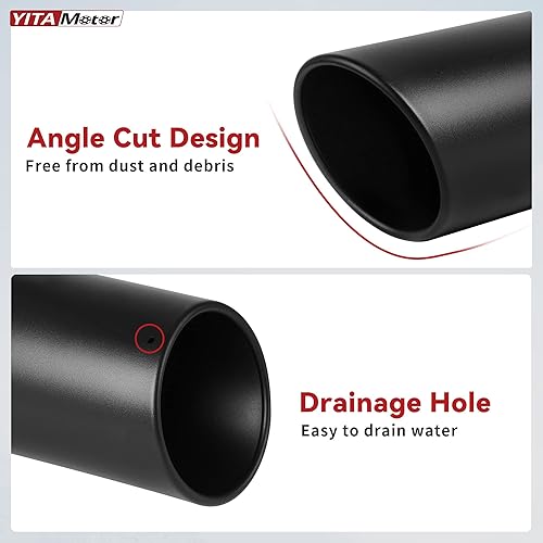 Miniatura 5 de YITAMOTOR Punta de escape diésel de 4 pulgadas, entrada de 4 pulgadas, salida de 5 pulgadas, 12 pulgadas de largo, punta de escape profesional de