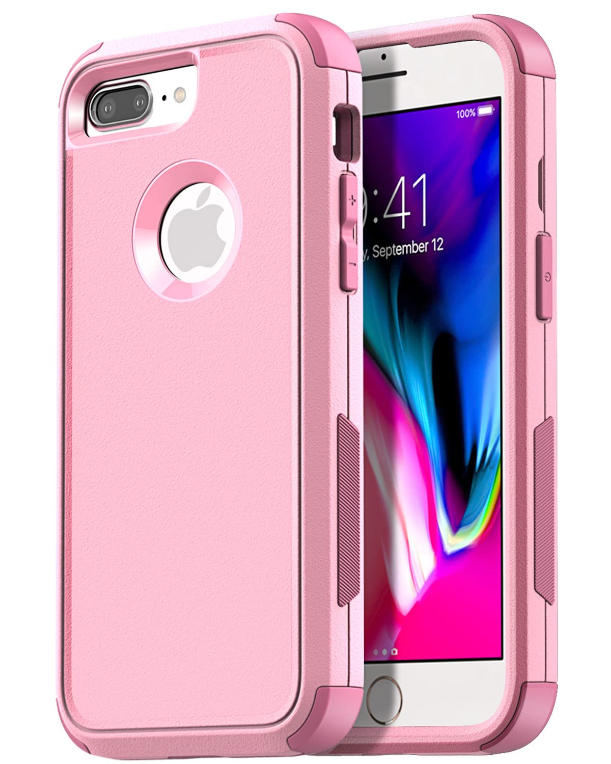 AICase Rugged Case for iPhone 8 Plus/iPhone 7 Plus,Heavy Duty 3-Layer Pocket-Friendly Durable Military Grade Protection Shockproof/Drop Proof