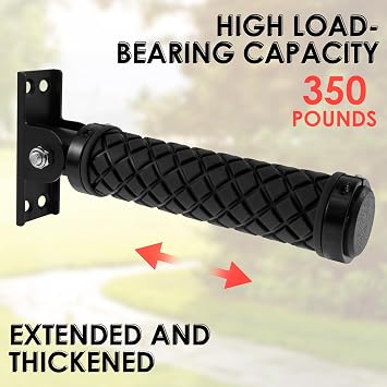 Doorway Assist Handle, Nonslip Door Grab Bars, Folding Door Assistant Support Grip Handle, Flip Up Grab Bar Supports Up to 350 Pounds for Elderly Disabled People with Limited Mobility(Black)