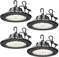 Vista 12 de Luz LED de alta bahía súper brillante regulable AC100-277V 240W 36000LM 5000K DLC/ETL luces de 6 pies con enchufe de EE. UU., luz LED de alta bahía