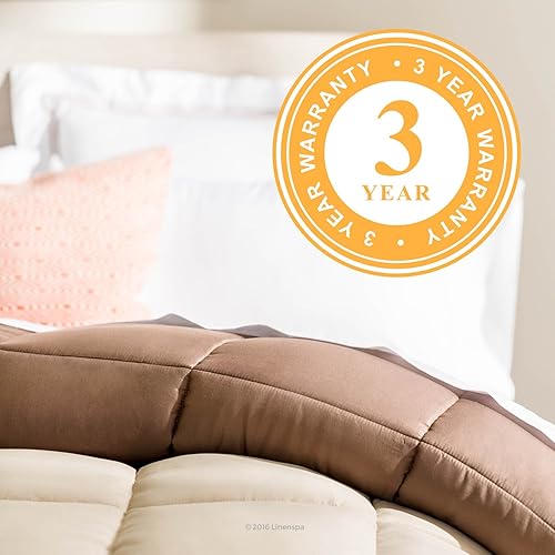 Vista 24 de Linenspa - Edredón blanco con relleno alternativo y relleno de edredón, para todo el año, costuras de caja, ropa de cama para niños, adolescentes