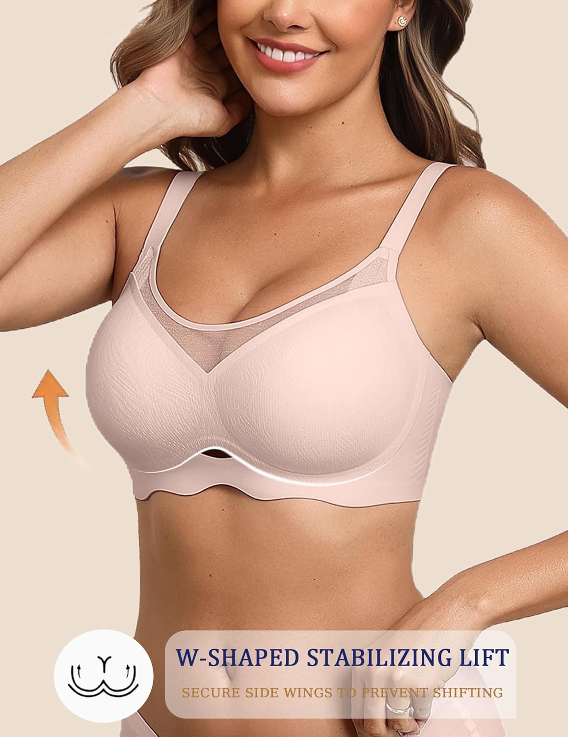 Avidlove Bras for Women V Neck Wireless Bra Lifting Sexy Mesh Bra S-3XL - Image 2