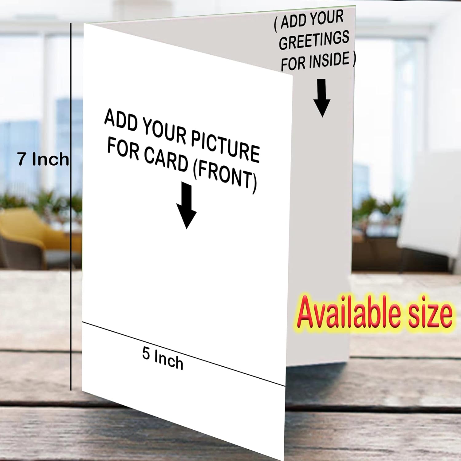 Personalized Greeting Cards with Envelopes - Customized Birthday Cards, Print Photo, Text, Note of Your Choice - Custom Thank You Cards for Christmas, Thanksgiving, or Invitations - USA Made - Image 4