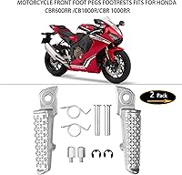 Vista 2 de Front Foot Pegs Footrests Pedals for Honda CBR 600RR 2003-2023, CBR 1000RR 2004-2023, CB1000R 2008-2023 (Front-White)