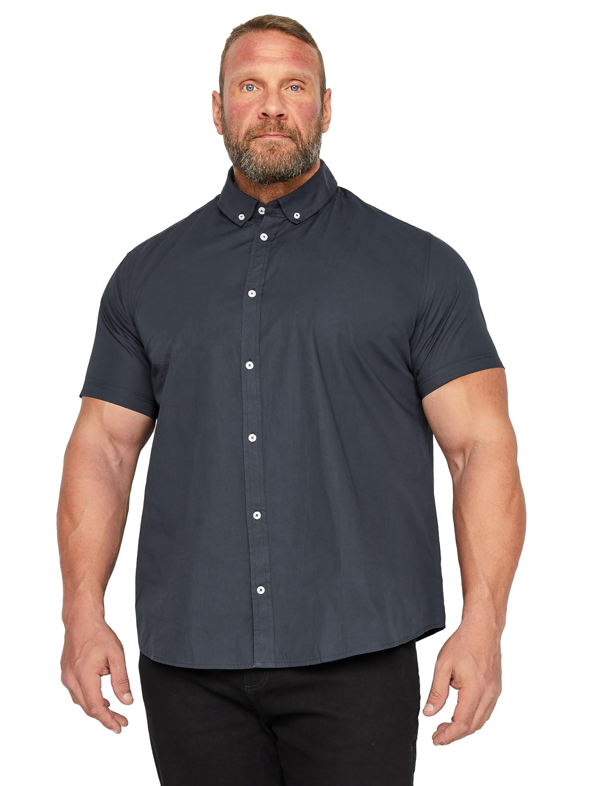 BadRhino Men's Cotton Poplin Shirt - Navy - 4XL
