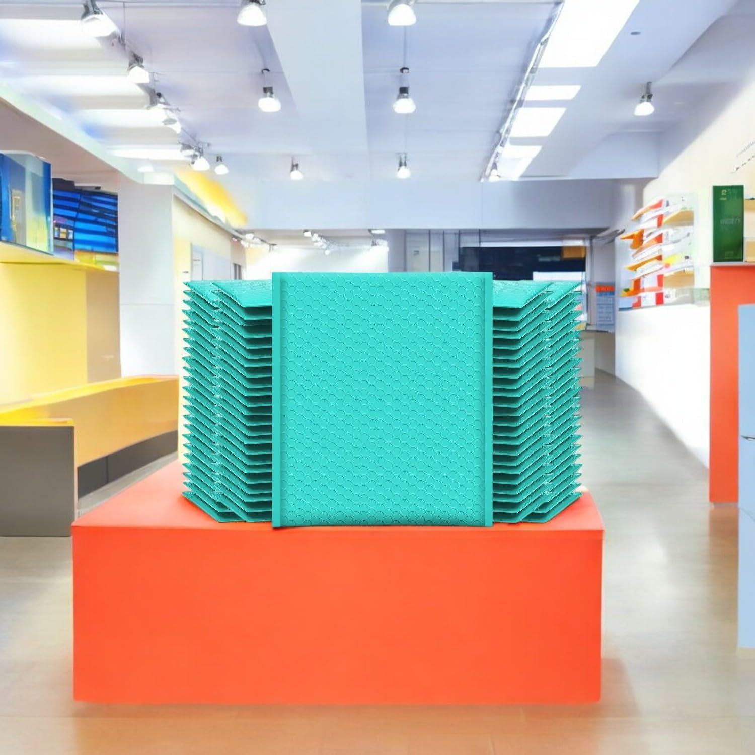 iMBAPrice 4x8 Inch Teal Poly Bubble Mailers #000, 500-Pack – Poly Bubble Bags for Jewelry, Cosmetics & Small Art Items, Waterproof Self Seal Padded Shipping Envelopes