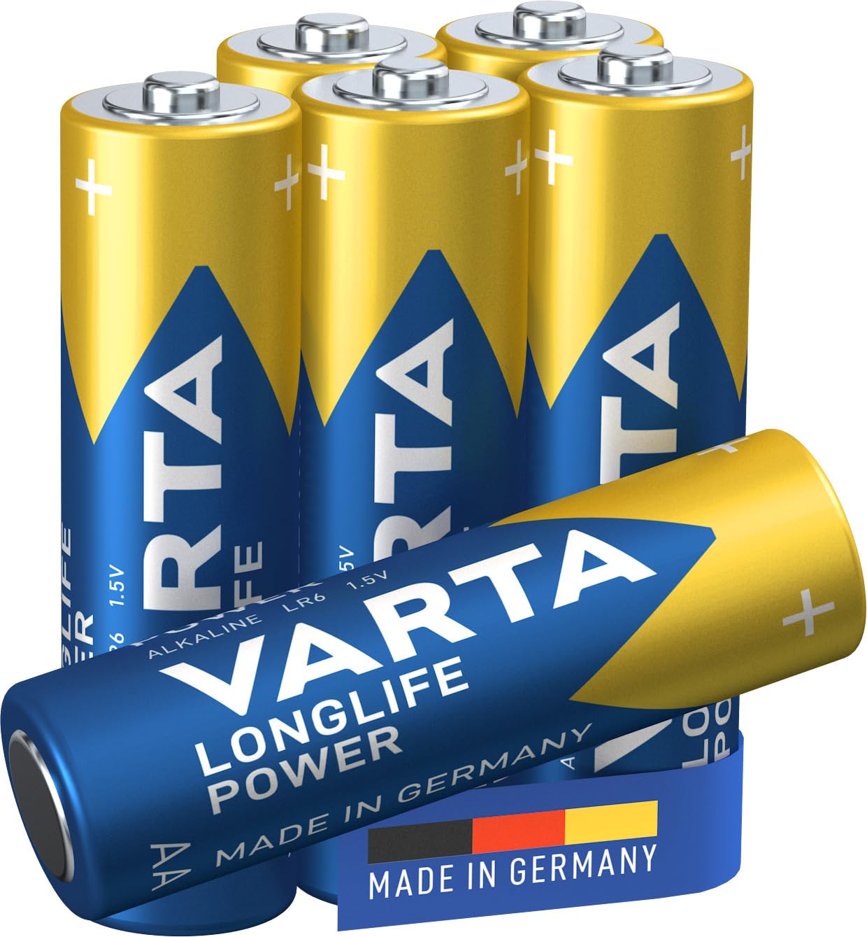 VARTA AA Batterien Longlife Power – 6 Stück Alkaline, Made In Germany