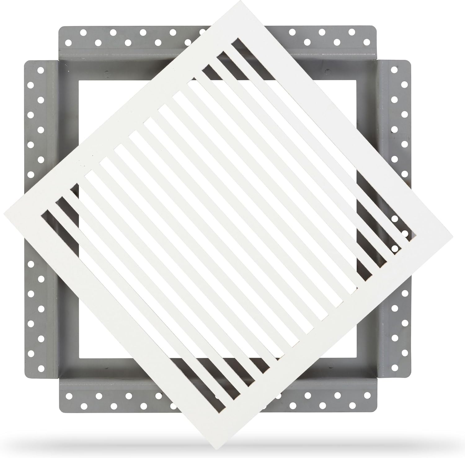 SilhouEase SE12 Magnetic Exhaust Fan Cover & Removable Air Return Vent, Mold Moisture & Water Resistant, Discreet Flush Mount, for Ceilings & Walls (12" x 12") 12x12 Inch