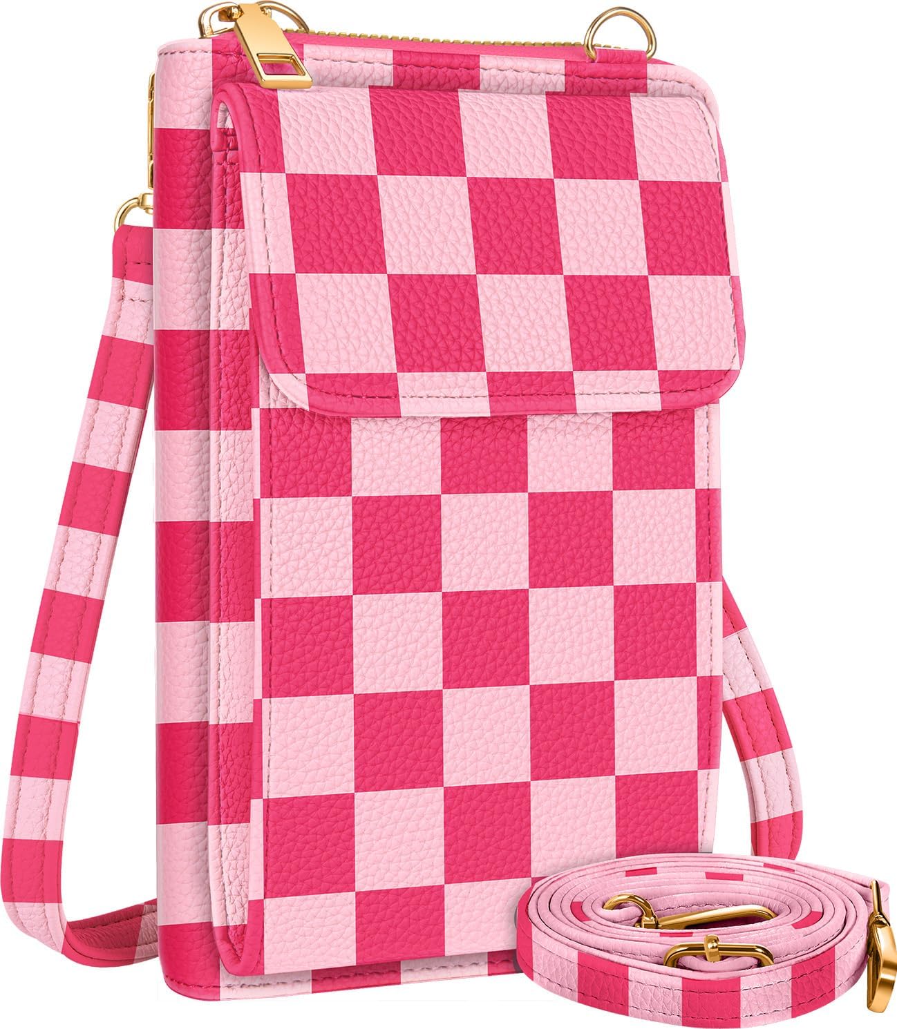 Cute Small Crossbody Purse Cell Phone Bags for Women - Leather Cellphone Wallet Purse with Shoulder Strap