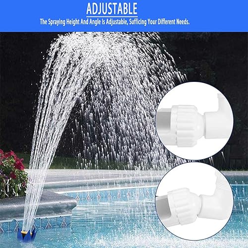 Miniatura 5 de Fuente de piscina con forma de flor ajustable en forma de cascada rociador de piscina rociador rociador de agua enterrada y sobre el suelo