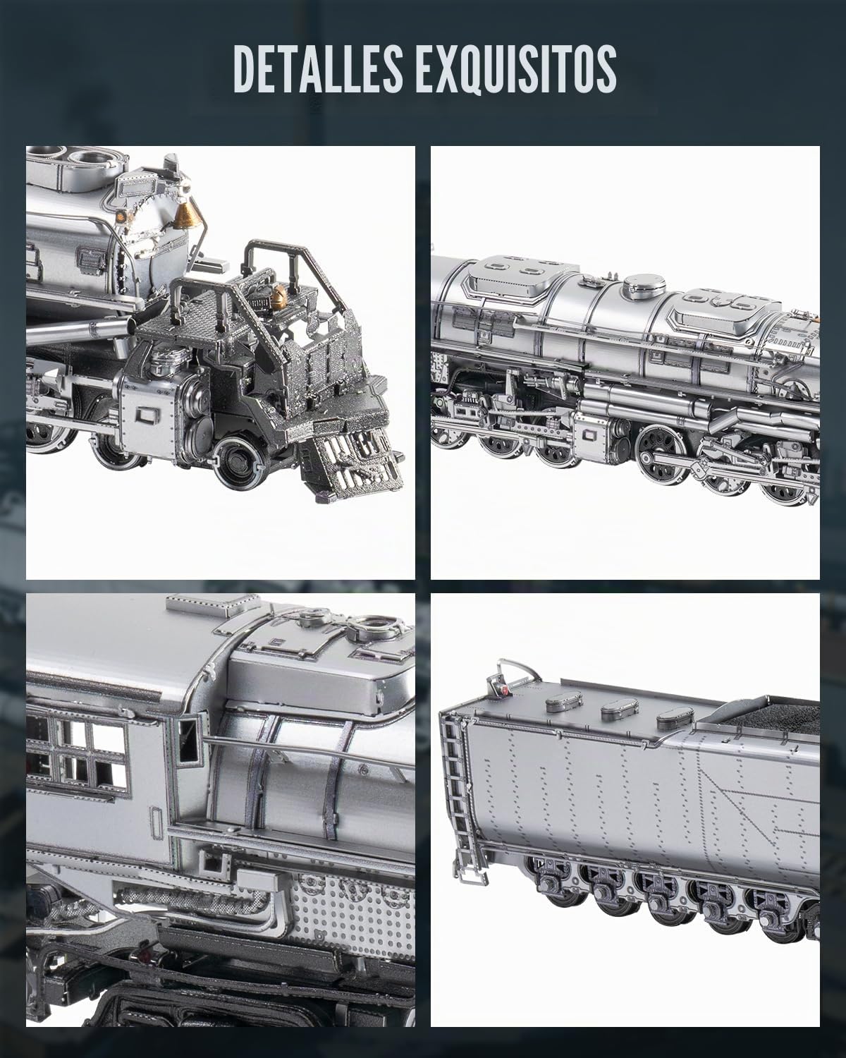 Piececool - Rompecabezas 3D para adultos de la locomotora de vapor Colossus, juegos de construcción de modelos para adultos para armar, rompecabezas 3D de metal, grandes regalos para cumpleaños y año