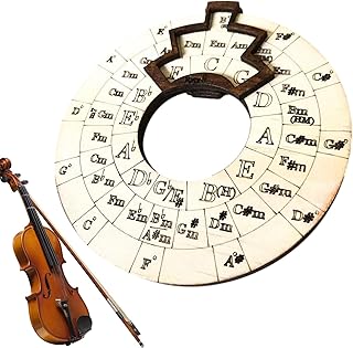 Guitar Chord Wheel - Wooden Melody Tool | Wood Music Tools Circle | Wooden Melody Tool Circle of Fifths Wheel Guitar Learning Tool,Circle Wooden Wheel and Musical Educational Tool for Guitar,Ukulele
