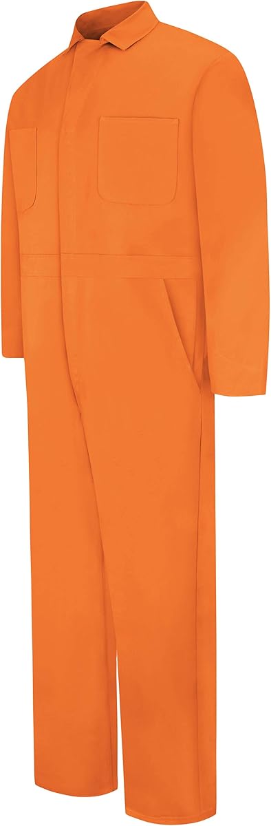 Men's Snap Front Cotton Coverall, Oversized Fit, Long Sleeve