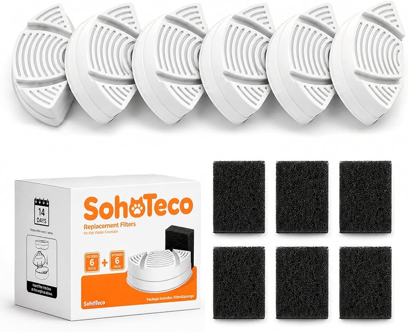 Filtro de reposição para fonte de água para cães e gatos SohoTeco SSPWF-412-A