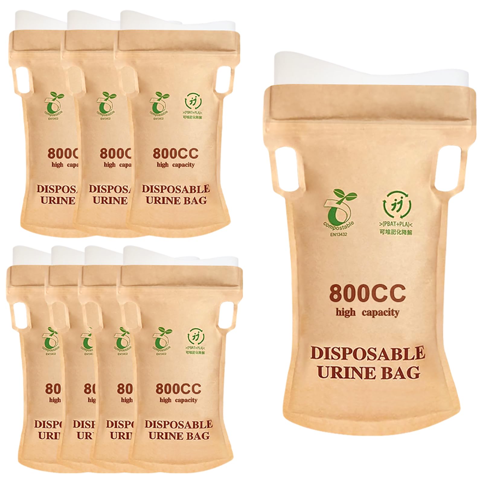 HeuxGir Disposable Urine Bags，800ml Widen The Opening Emergency Portable Urinal Bag and Vomit Bags for Women/Men,Travel Toilet Unisex Urinal Bag for