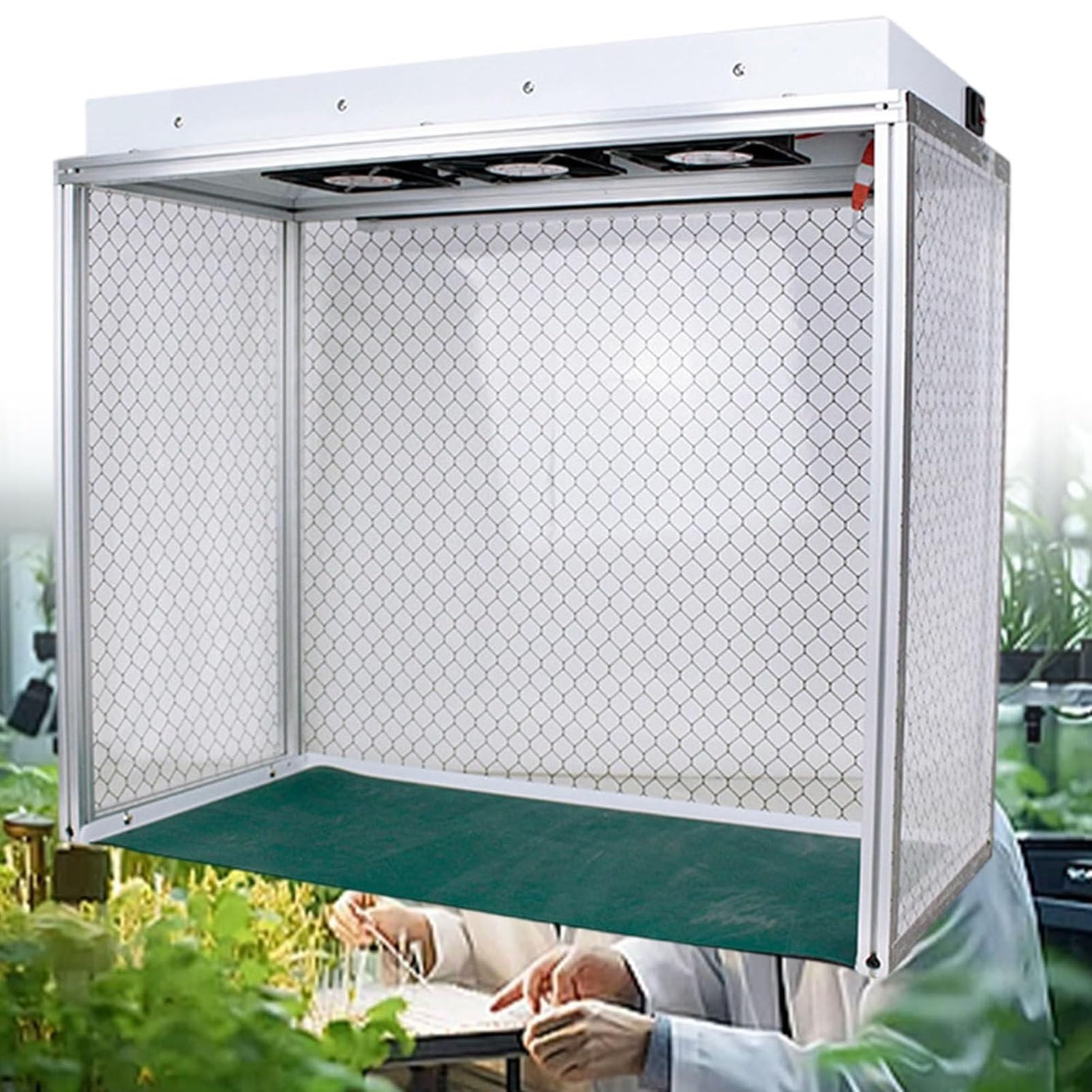 Estación de Trabajo Limpia con Flujo de Aire laminar Vertical 110V | Cabina portátil de alta higiene para cultivo de tejidos micológicos y pruebas de laboratorio a pequeña escala