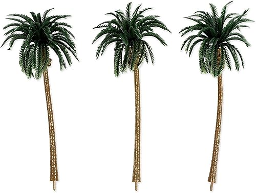 Miniatura 8 de Palmeras modelo miniatura para dioramas, manualidades (5 tamaños, 15 piezas)