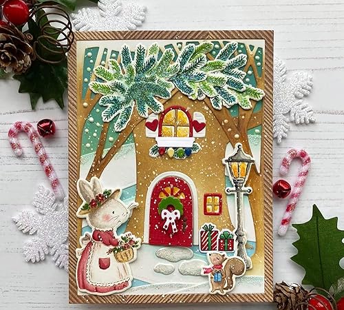 Miniatura 2 de Snowman Trees Frame Metal Die Cuts,Snowman Trees Cutting Dies Cut Stencils for DIY Scrapbooking Cards Decorative Embossing Paper Dies for