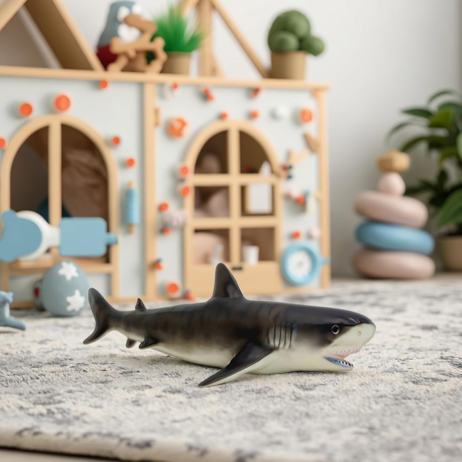 Gemini&Genius Sea Animal Tiger Whale Action Figure Soft Rubber Swimming Pool Bathtub Toys, Realistic Ocean Animals Orcas Educational and Role Play Toys for Kids and Collectors - Image 3