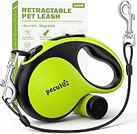 Vista 1 de Pecute Retractable Dog Leash with Chew Proof Cable - 18,2 ft Heavy Duty Retractable Pet Leash with Dispenser and Poop Bags, Anti-Slip Handle