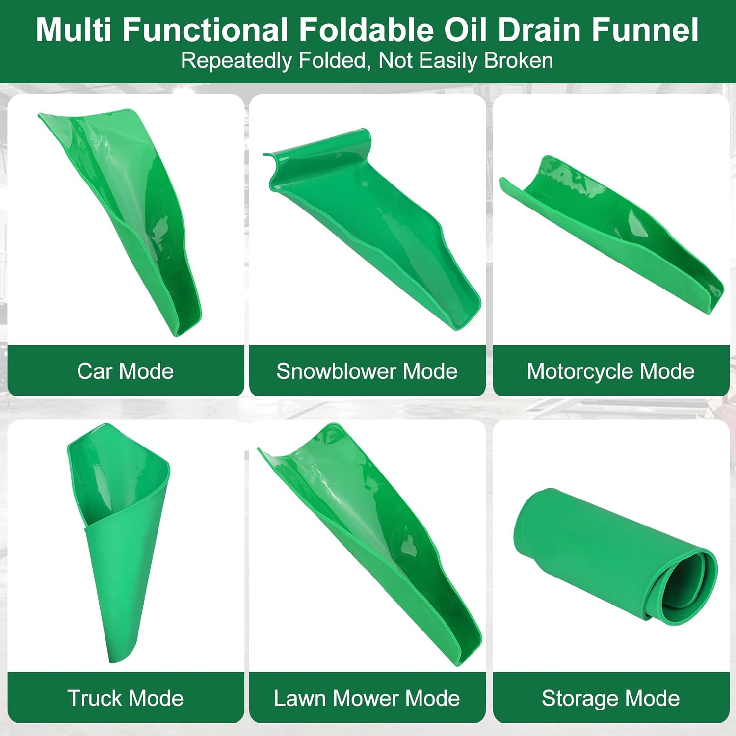 3PCS Reusable Oil Funnel Flexible Draining Tool Form a Foldable Funnel Moldable Filter Spill-Free Oil Change Filling for Cars Motorcycles Trucks Lawnmowers Snowplows Automotive Use Mechanics Tools