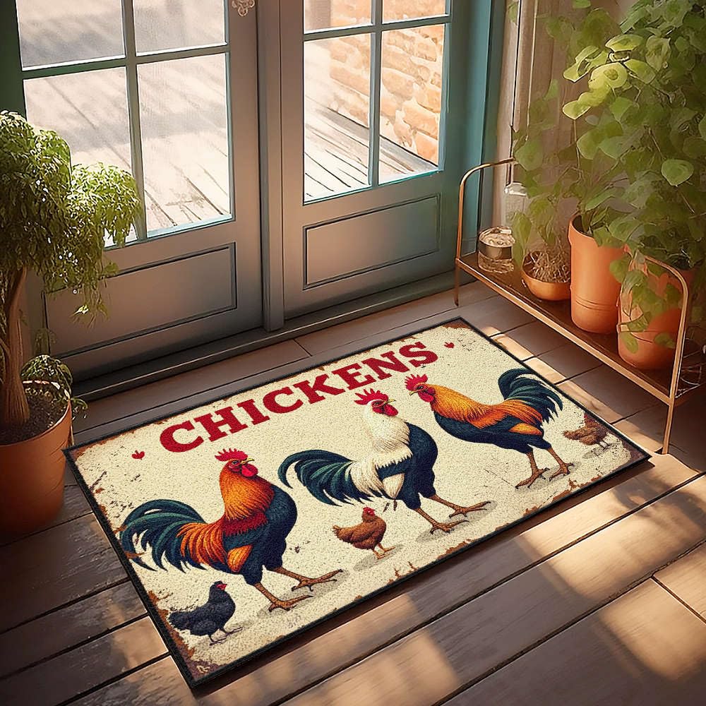 Tapis de porte d'automne extérieur 65x90 tapis de bienvenue déco basse-cour