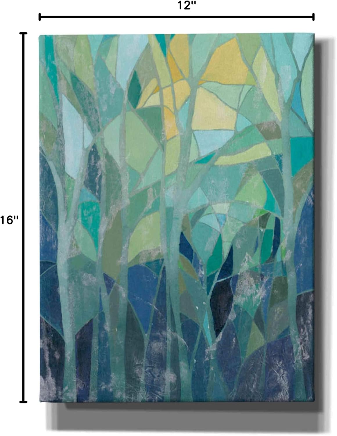 Epic Graffiti 'Stained Glass Forest I' by Grace Popp Canvas Wall Art, 12"x16"