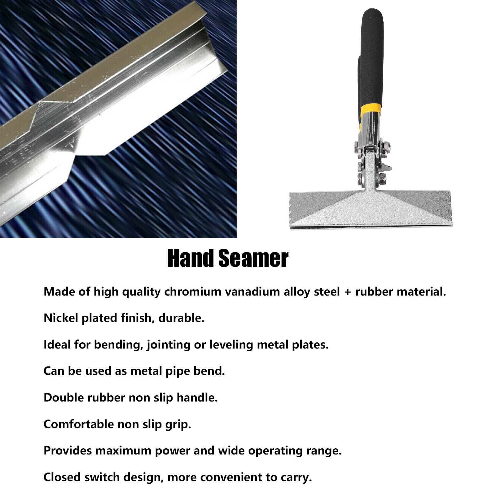 Mandíbula de mano de chapa, pinza plegable multifuncional, pinza para prensar y aplanar herramienta manual para hoja, 150 mm