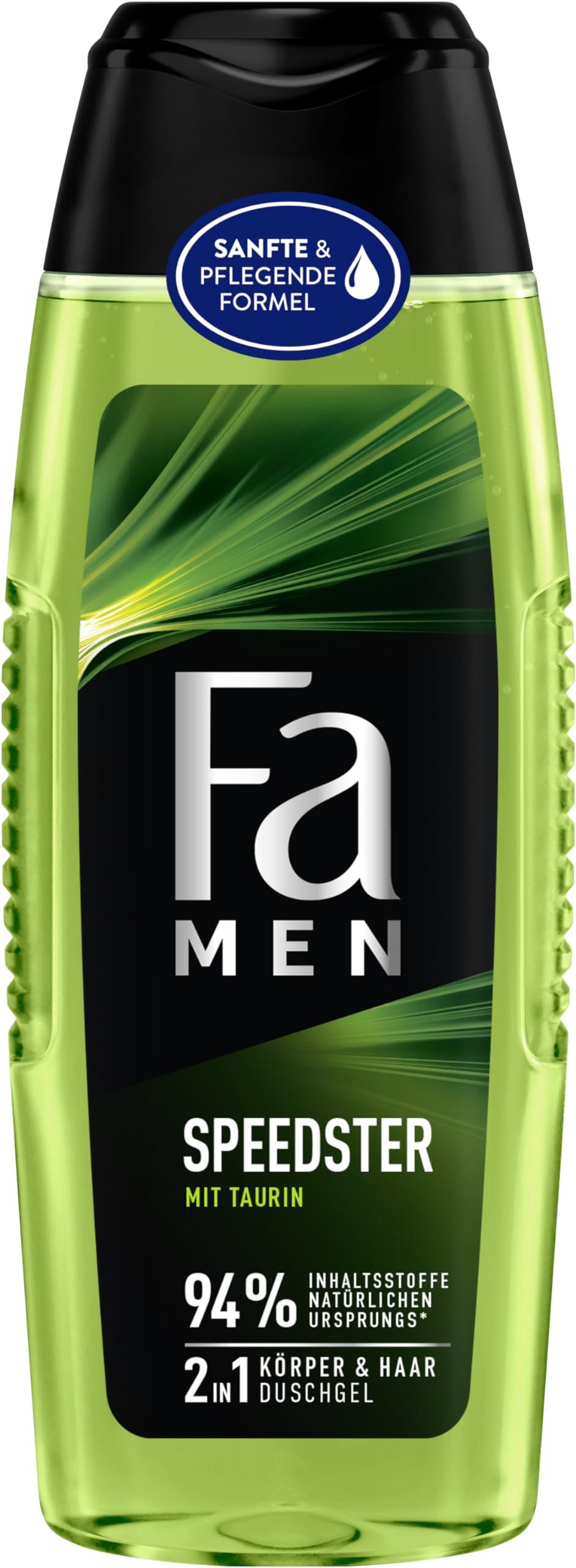 FA Shower Gel Men Speedster with Taurine (1 x 250 ml) 2-in-1 Formula for Body & Hair, Activate Your Body