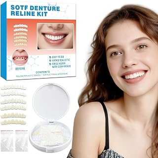 Snap on Veneers Teeth for Women & Men, Reusable False Teeth Cover - Natural Look, Comfort Fit Denture Repair Kit (1 Count 3 Pairs) - Amazon product rated Grade A