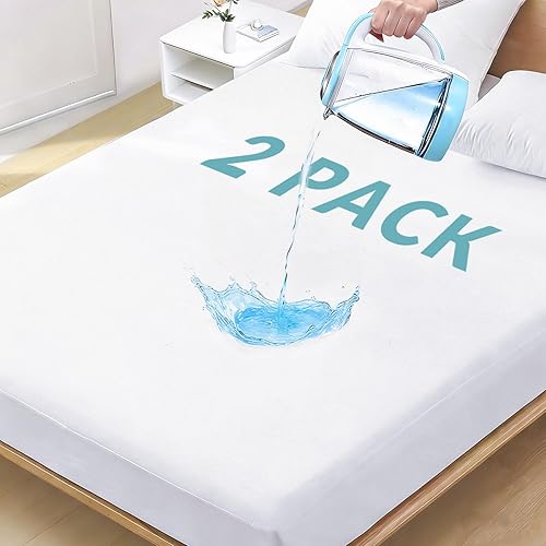Miniatura 9 de Ruili - Protector de colchón impermeable. Blanco básico, paquete de 1,Blanco,Blanco básico, paquete de 2,2-Blanco,https://www.amazon.com/dp/undefined