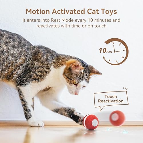 Miniatura 6 de Cheerble Juguetes interactivos para gatos de interior, juguete automático para gatos de interior aburridos, juguetes eléctricos para gatitos con