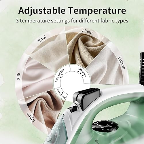 Miniatura 4 de Martisan Potente vaporizador, nueva versión, se adapta a casi todas las telas, antigoteo, anti-calc, autolimpiante, calentamiento rápido, suela