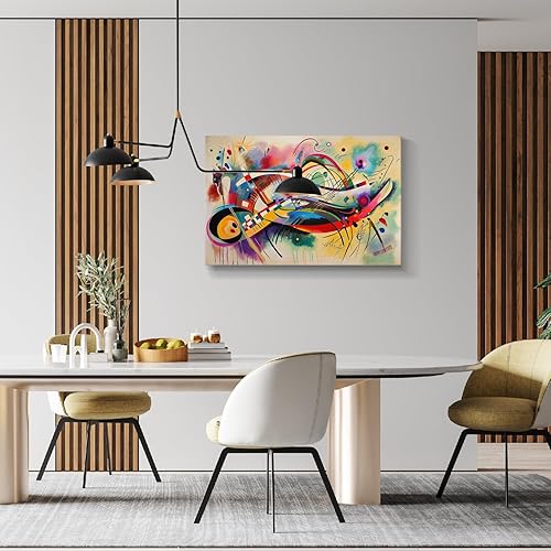 Miniatura 785 de Lienzo artístico para pared, pinturas de arte abstracto, fantasía azul, grafiti colorido sobre fondo blanco; decoración artística moderna para sala