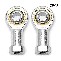 Vista 5 de Othmro 2 unidades SI8T/K Rodamientos de bolas de extremo de varilla de acero autolubricante Rodamiento de junta de extremo de varilla 0.315 in M8