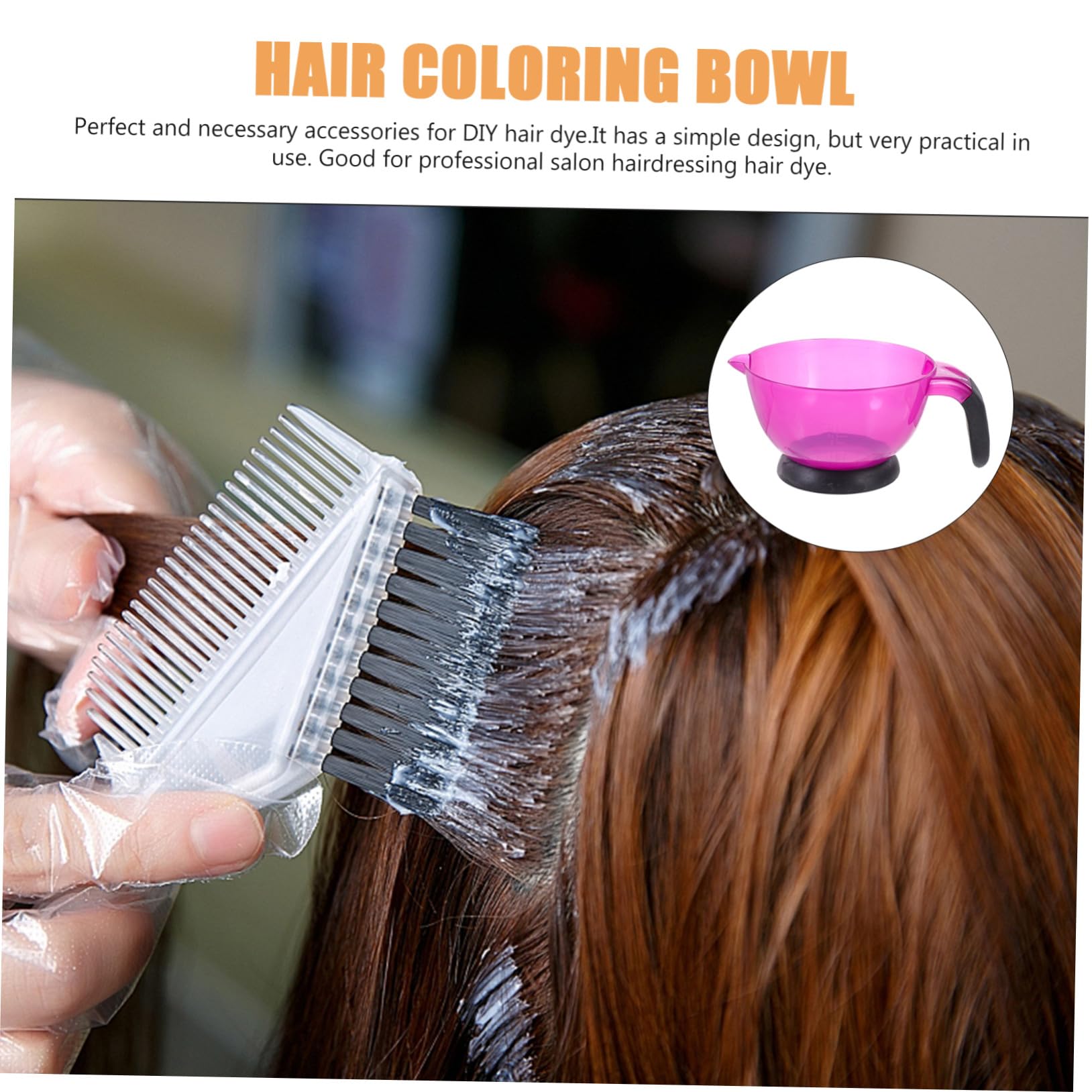 3pièces Bol De Coloration Pour Cheveux Silicone Avec Poignée Lot Pour Mélange De Teinture Capillaire Pratique Pour Salon Ou Usage Diy