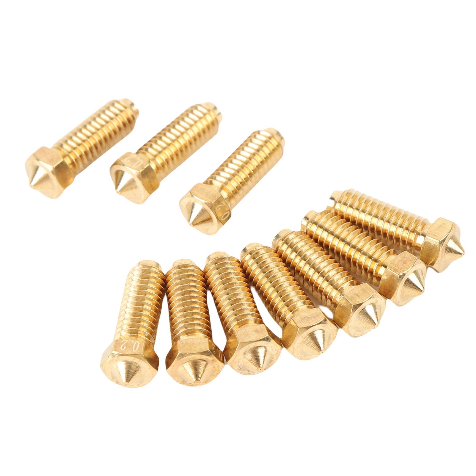 Cocoarm Boquilla de Latón para Impresora 3D, Kit de Boquilla Hotend Duradera para 3 Combos, Compatible con Múltiples Filamentos y Altas Temperaturas (0,2 mm)