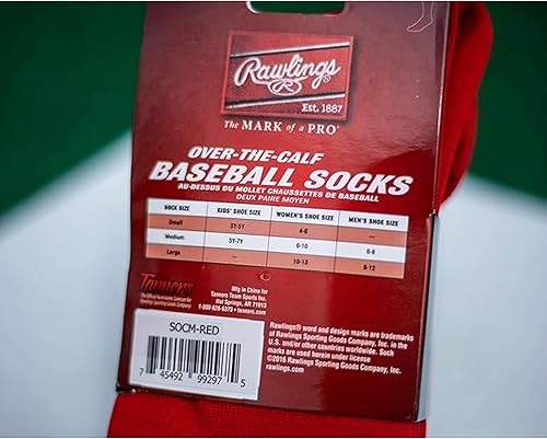 Miniatura 6 de Rawlings 2 pares Calcetines deportivos BéisbolSoftbol Varios tamañoscolores