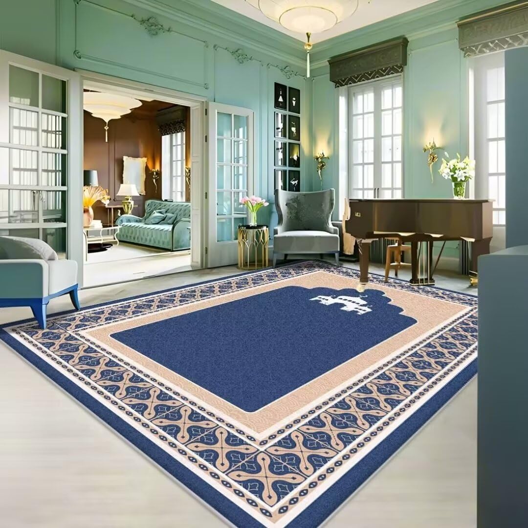 Tapis de luxe de lumière créative bleu 70x140 meuble de cuisine