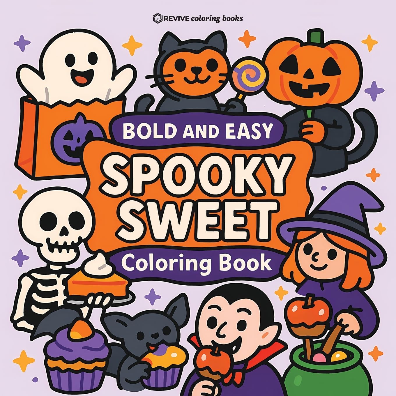 Bold & Easy Spooky Sweet Coloring Book: Fun and Festive Halloween Stress Relief Coloring (Bold & Easy Stress Relief Coloring Books)