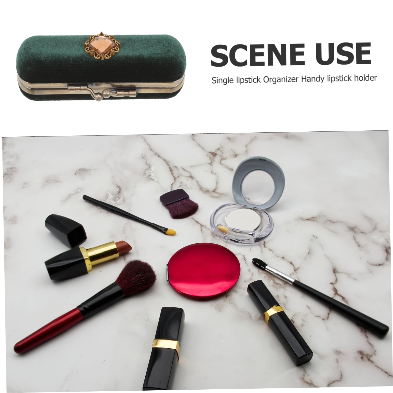 Healeved Lipstick Case for Women Stylish Holder Travel Cosmetic Pouch for Compact Lightweight Lip Gloss Container present for Birthdays Holidays