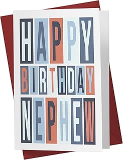 Karto Sweet Birthday Card for Nephew, Large 5.5 x 8.5 Nephew Birthday Card, Happy Birthday Nephew Card, Birthday Card Nephew, Happy Nephew