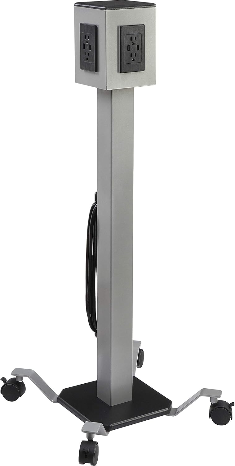 Lorell, LLR34000, Mobile Power Tower, 1, Gray