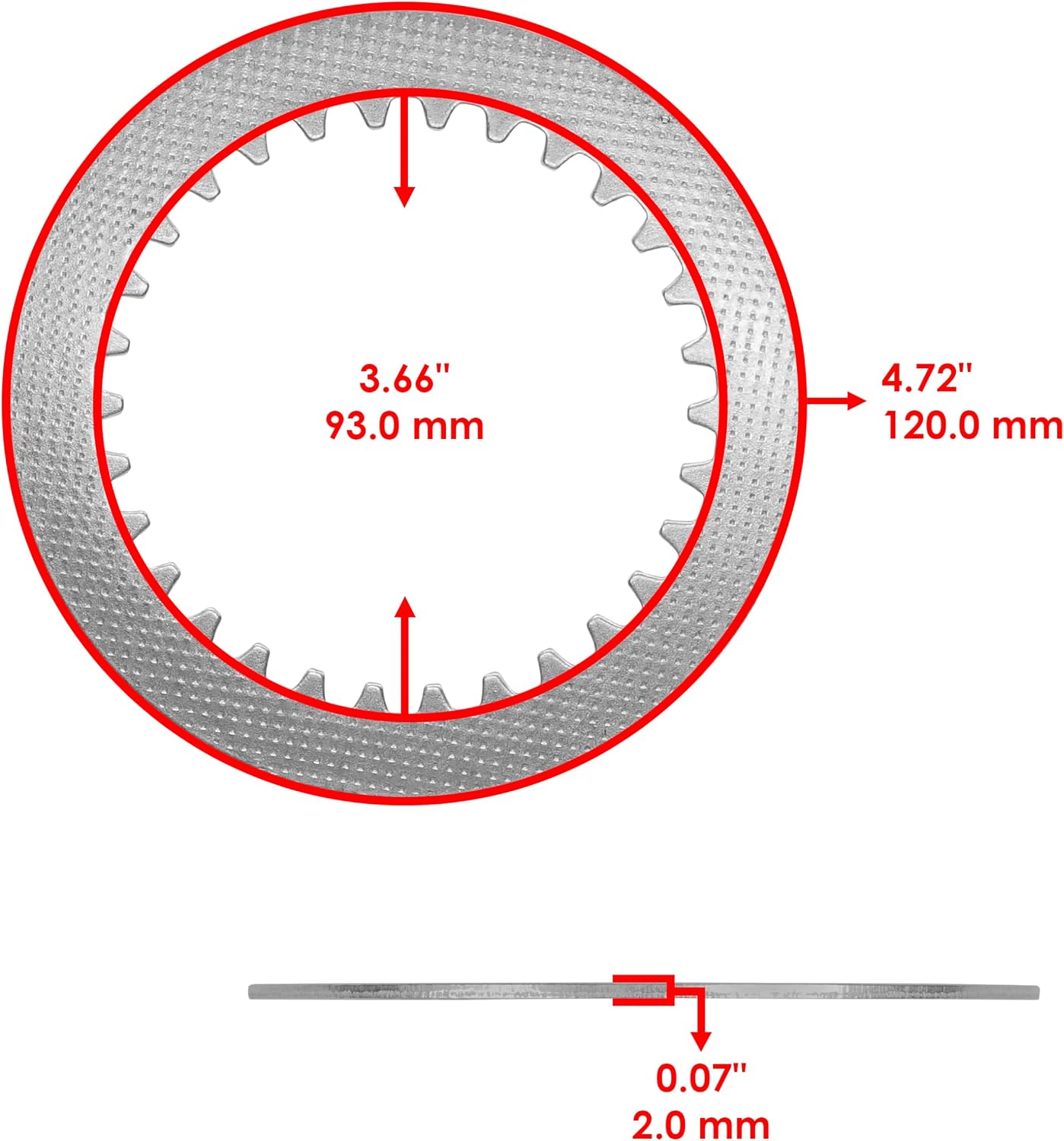 Caltric Clutch Friction Steel Plates Kit Compatible with Kawasaki KLX230 KLX230R KLX230SM 2020 2021 2022 2023