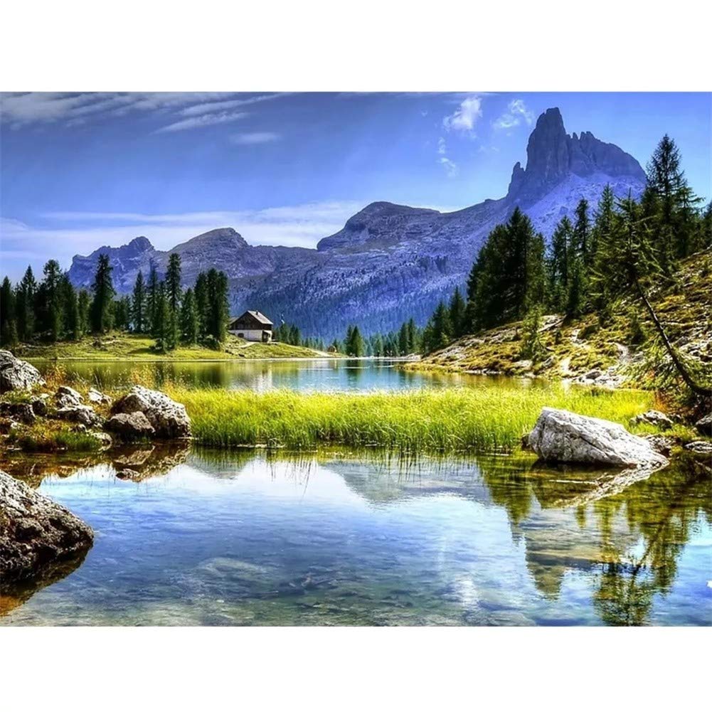 Toile diamant art paysage naturel strass carrés de haute qualité