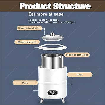 Automatic Digital Yogurt Maker,400w Automatic Fermentation Yogurt Maker Machine,Yogurt Maker & Dough Fermentation Machine,Time and Temperature Control for Probiotic Yogurt,Cheese White-8L