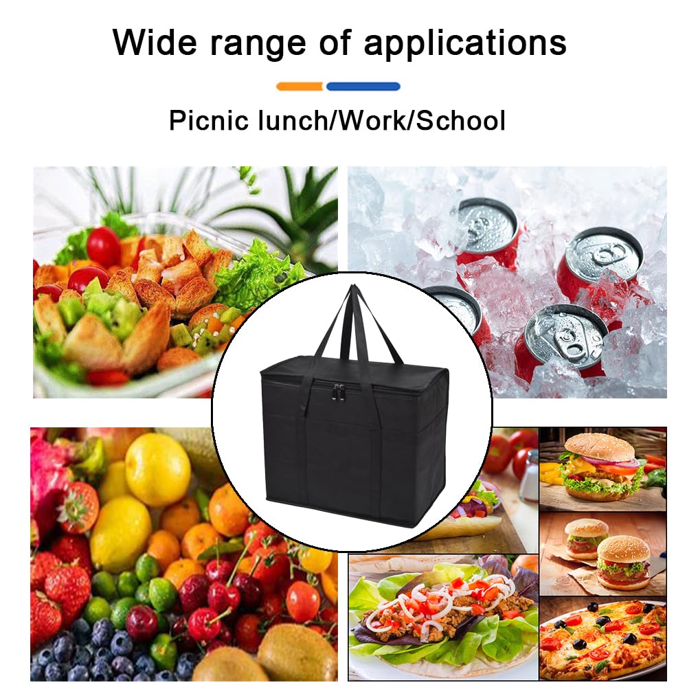 Sac isotherme pliable, sac isotherme réutilisable, sac de pique-nique en plein air isolé froid et chaud, sac à déjeuner isotherme 31 L, sacs isothermes pour le déjeuner, pique-nique, école, travail,