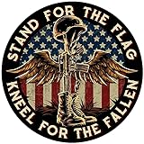 Battlefield Cross Stand for The Flag Kneel for The Fallen Patriotic - 7 inch Patriotic Decal Sticker for Cars, Trucks, Motorcycles, Boats & Laptops (2-Pack)