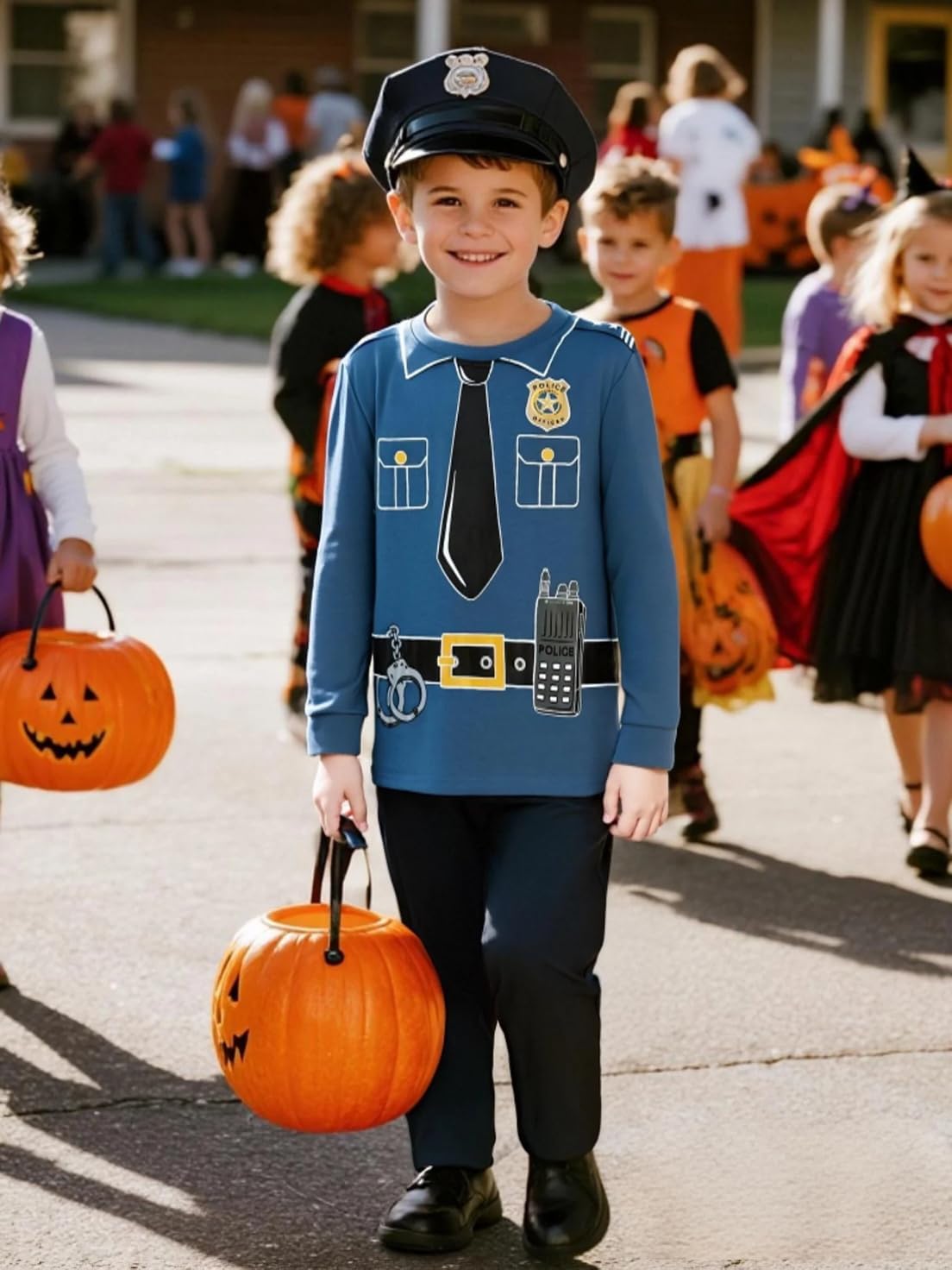 A&J DESIGN Pure Cotton Printed Pjs for 2-14 Years Kids, 2-Piece Long-Sleeved Pajamas Set - Image 2