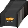 AKONEGE 12 Pack Black Tri-Fold Display Board 400x666mm Foldable Presentation Poster Board, Corrugated Cardboard for Business & School Projects, Science Fair Display, Art Exhibits